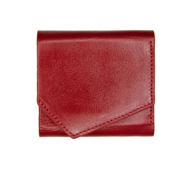 Шкіряний гаманець Mini з асиметричним клапаном 57066010 червоний