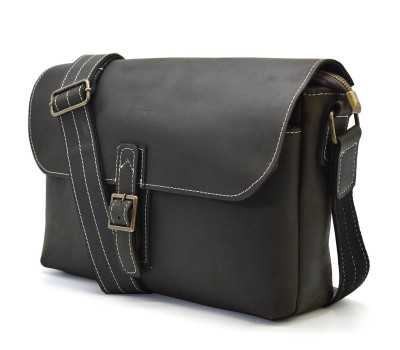 Сумка-месенджер зі шкіри крейзі хорс, сумка наплічна TARWA, RC-7084-3md