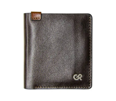 Невелике чоловіче шкіряне портмоне Grande Pelle 52762023 темно-коричневе