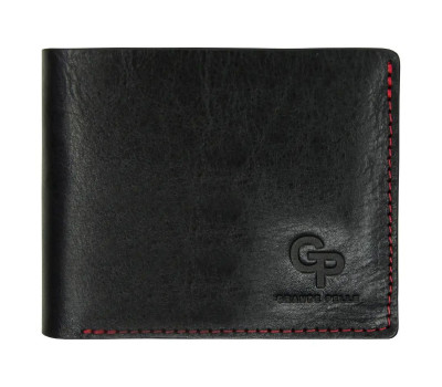 Портмоне чоловіче на магніті 50561060 Grande Pelle чорний з червоним