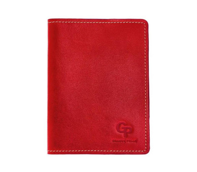 Шкіряна обкладинка на паспорт Grande Pelle 252660 червона