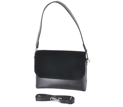792 сумка замш чорна Lucherino