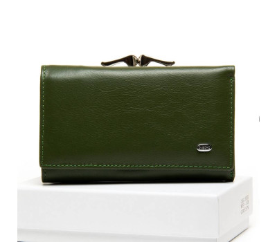Гаманець Шкіряний Жіночий Classic DR. BOND Ws-10 dark-green Podium