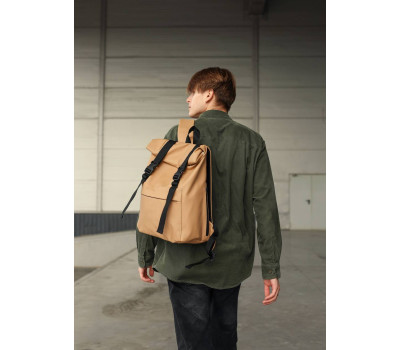 Мужской рюкзак ролл Sambag RollTop Milton бежевый