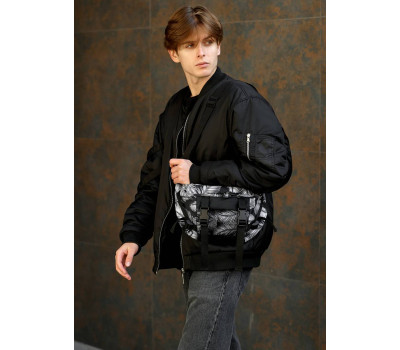 Велика чоловіча поясна сумка бананка Sambag DynamicDart принт "Palm"