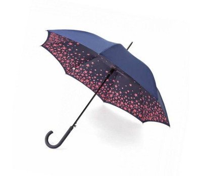 Парасолька жіноча Fulton L754-036464 Bloomsbury-2 Scatter Star Navy&Pink (Зірки)