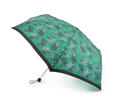 Парасолька жіноча Fulton L902-038857 Superslim-2 Emerald Hearts (Смарагдові серця)