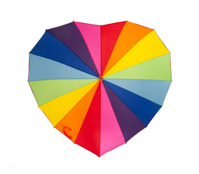 Парасолька жіноча Fulton L909-040416 Heart Walker-1 Rainbow (Веселка)