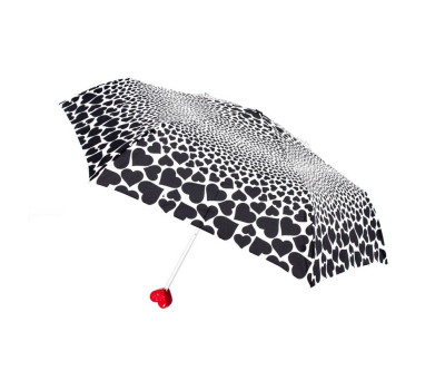 Парасолька жіноча Fulton L926 Curio-2 UV Falling Hearts (Падаючі серця)