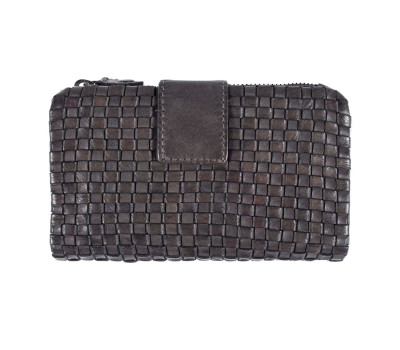 Винтажный кошелек женский Ashwood D83 Dark Grey (Темно-серый)