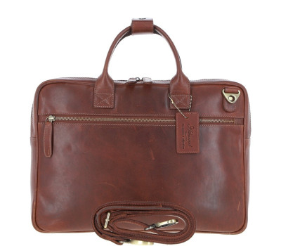 Cумка чоловіча для ноутбука Ashwood K46 Chestnut (Каштановий)