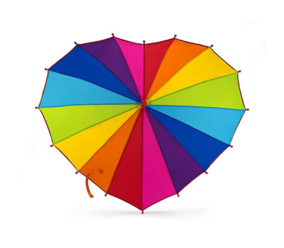 Парасолька дитяча Fulton C932-041024 Heart Junior Rainbow Heart (Райдужне серце)