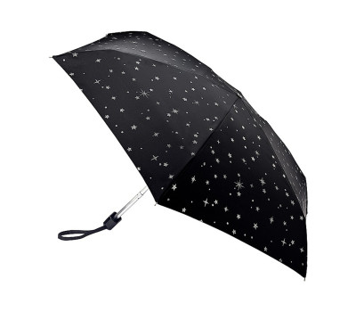 Парасолька жіноча Fulton L501-041086 Tiny-2 Glitter Stars Black (Блиск зірок)