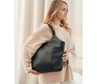 Сумка женская «Тэнси» плетеная черная WeLassie
