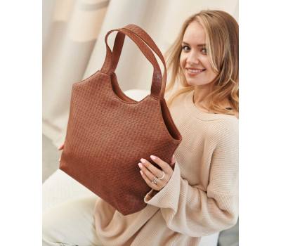 Сумка женская «Тэнси» плетеная рыжая WeLassie