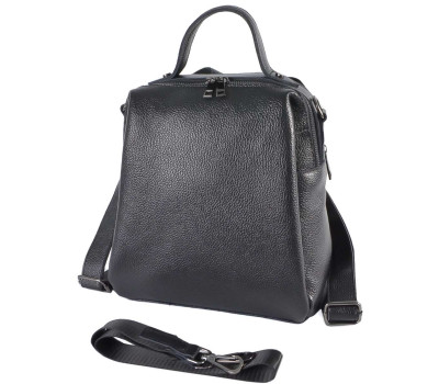 820 рюкзак шкіра чорний Lucherino