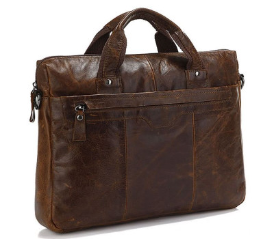 Шкіряна сумка для документа з відділенням для нетбука Vintage 14059 Коричнева