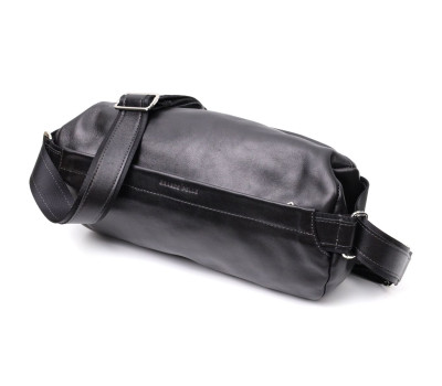 Оригінальна сумка через плече з натуральної шкіри GRANDE PELLE 11649 Чорна