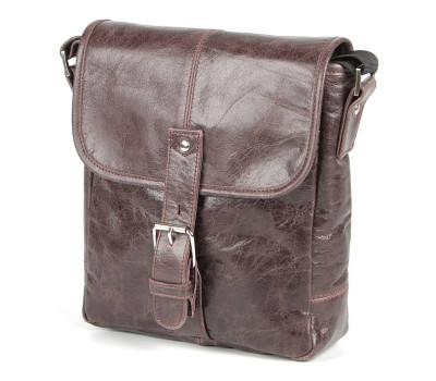 Сумка SHVIGEL 00855 з натуральної шкіри Коричнева