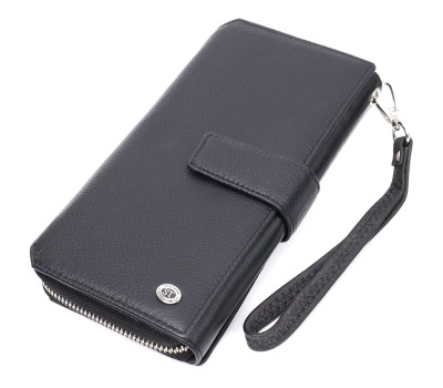 Гаманець-клатч унісекс із натуральної шкіри ST Leather 19432 Чорний