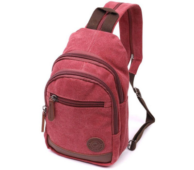 Чоловіча стильна сумка через плече з ущільненою спинкою Vintagе 22175 Бордовий