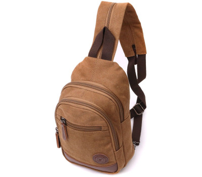 Оригінальна сумка для чоловіків через плече з ущільненою спинкою Vintagе 22177 Коричневий