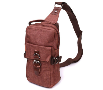Плечева сумка для чоловіків із щільного текстилю Vintage 22186 Коричневий