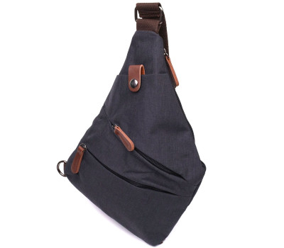 Сумка через плече для чоловіків з текстилю Vintage 22196 Чорний