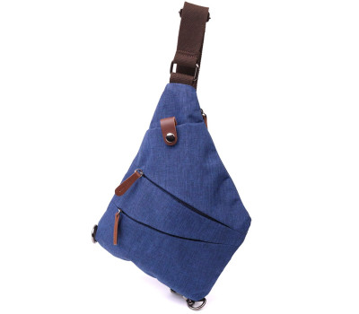 Модна чоловіча сумка через плече з текстилю Vintage 22199 Синій