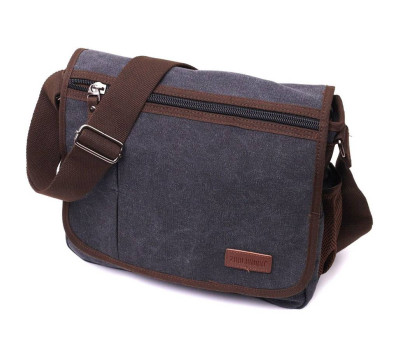 Сумка через плече для ноутбука 13" із щільного текстилю Vintage 22200 Чорний