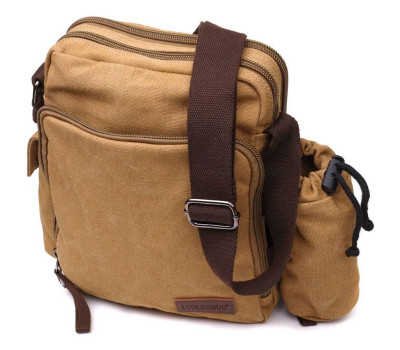 Містка текстильна сумка з чохлом для води Vintage 22210 Пісочна