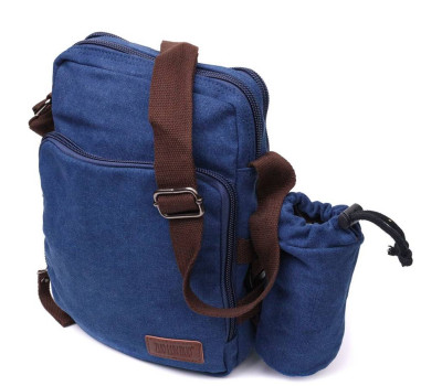 Чоловіча текстильна сумка з чохлом для води Vintage 22211 Синій
