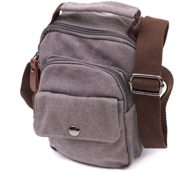 Невелика чоловіча сумка із щільного текстилю Vintage 22217 Сірий