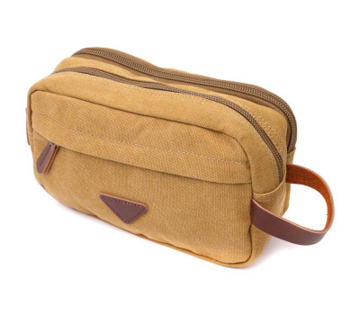 Барсетка для чоловіків на два відділення з якісного текстилю Vintage 22232 Пісочний