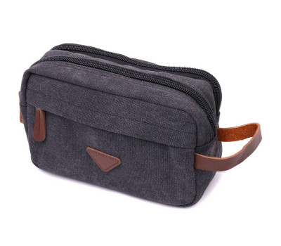 Стильна барсетка для чоловіків на два відділення з якісного текстилю Vintage 22233 Чорний