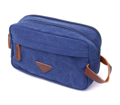 Зручна барсетка для чоловіків на два відділення із якісного текстилю Vintage 22234 Синій