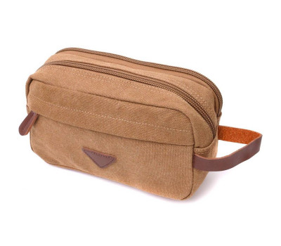 Барсетка для чоловіків на два відділення з якісного текстилю Vintage 22235 Коричневий