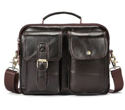 Сумка мужская кожаная Vintage 14819 Коричневая