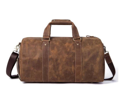 Сумка дорожня чоловіча шкіряна Vintage 14893 Коричнева