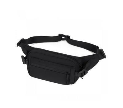 Чоловіча текстильна сумка на пояс чорна Confident AT09-23225A