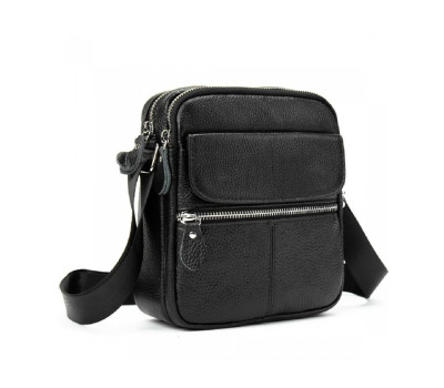 Шкіряний чоловічий месенджер на два відділення Tiding Bag M56-1189A
