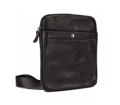 Шкіряний маленький чорний месенджер Tiding Bag S-N2-123A