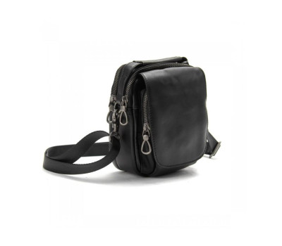 Сумка чоловіча через плече із натуральної гладкої шкіри TDING BAG 6016A