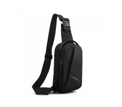 Текстильна сумка-слінг чорного кольору Confident AT08-2113A