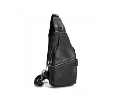 Сумка-слінг чорна шкіряна Tiding Bag F-A25F-5003A