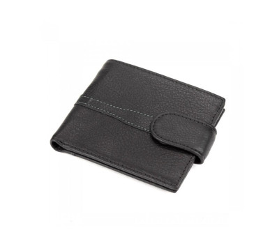 Портмоне з натуральної шкіри чорне Tiding Bag M39-GR6003A