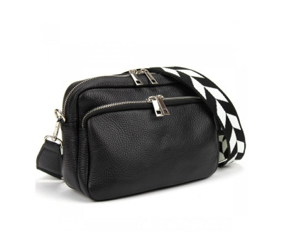 Жіноча шкіряна сумочка з широким ременем Firenze Italy F-IT-9830-1A