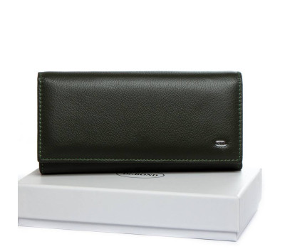Гаманець Шкіряний Жіночий Classic DR. BOND W1-V green