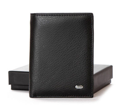 Гаманець шкіряний Чоловічий Classic DR. BOND MSM-13 black