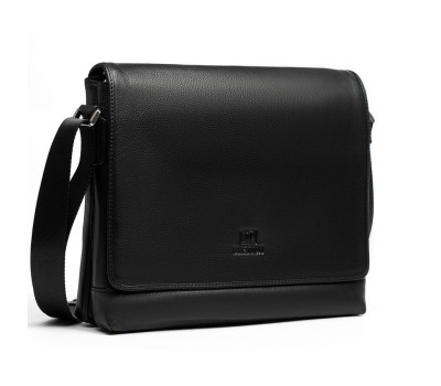 Сумка чоловіча шкіряний портфель BRETTON 8976-6 black